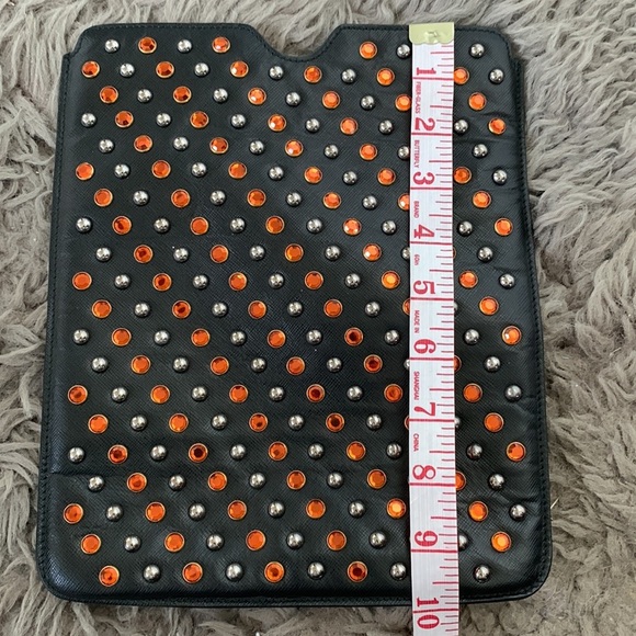 Prada Leather Saffiano Beaded Jeweled Ipad Case - Picture 8 of 9